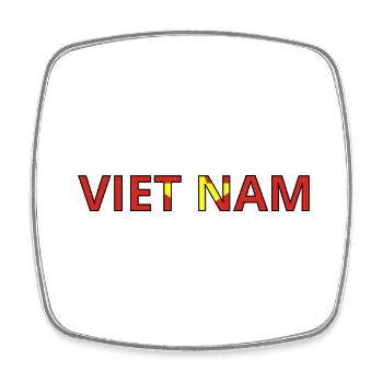 Flag of Vietnam - Square fridge magnet - white - Front
