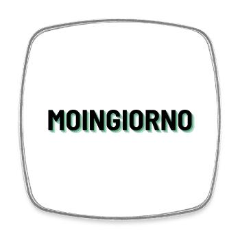 MOINGIORNO - Magnet carré - blanc - Devant