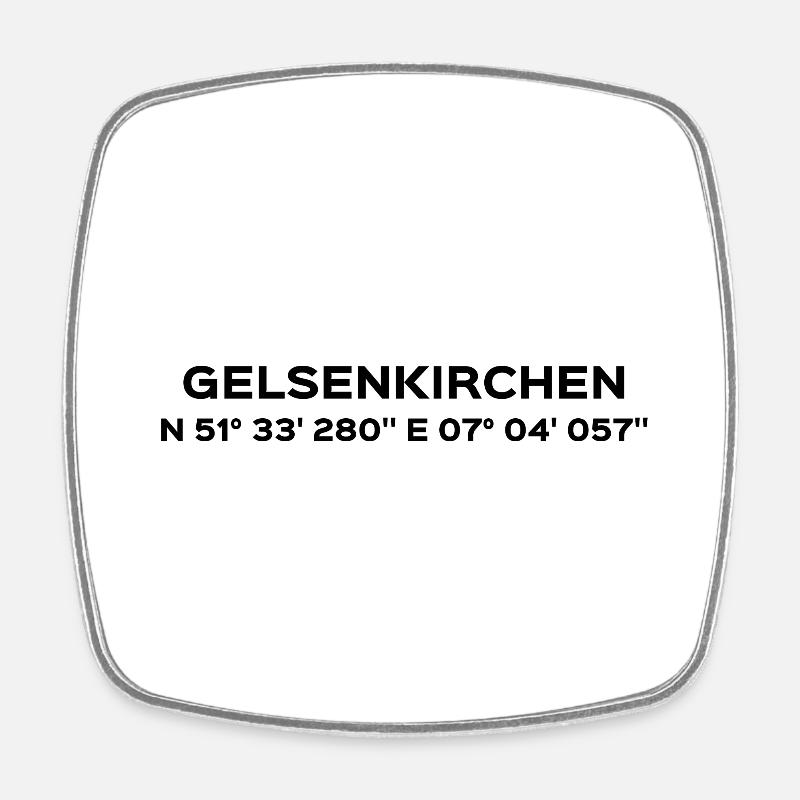 Gelsenkirchen - Magnet carré - blanc