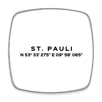 St. Pauli - Square fridge magnet - white - Front