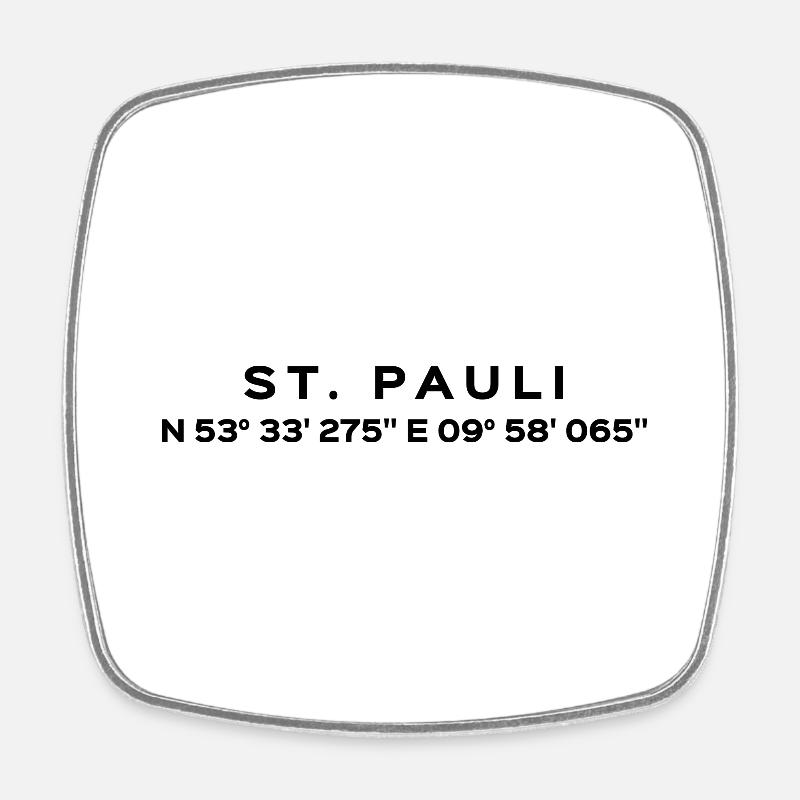 St. Pauli - Magnet carré - blanc