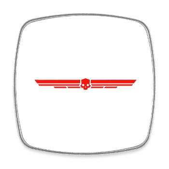 Ordinateur PC Technologie de jeu Gamer Gaming Moderne - Magnet carré - blanc - Devant