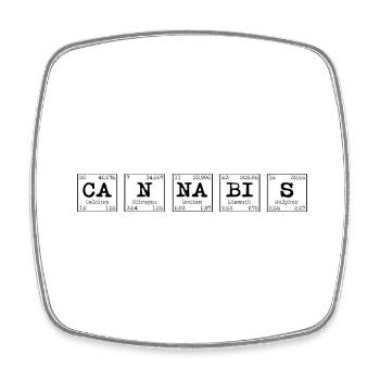 Elemente Ca-N-Na-Bi-S - Viereckiger Kühlschrankmagnet - Weiß - Vorne