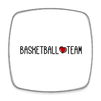 Équipe de basket-ball - Magnet carré - blanc - Devant