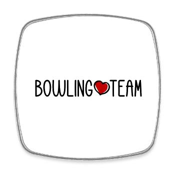 Bowling Team - Viereckiger Kühlschrankmagnet - Weiß - Vorne