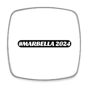 Marbella 2024 - Viereckiger Kühlschrankmagnet - Weiß - Vorne