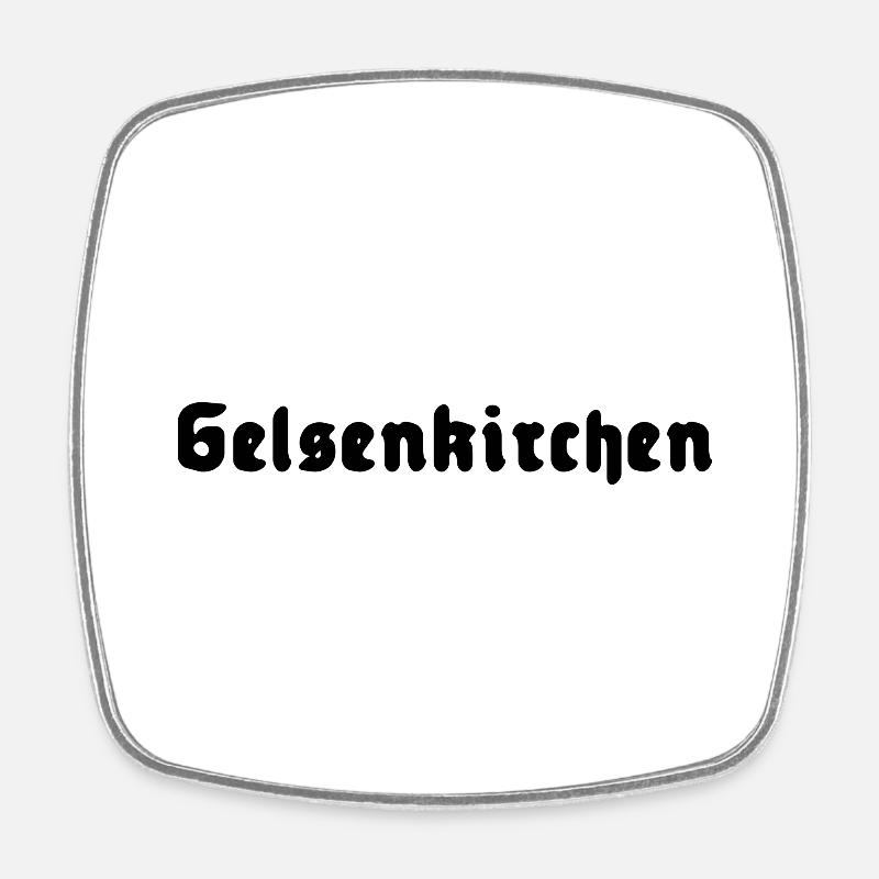 Gelsenkirchen - Viereckiger Kühlschrankmagnet - Weiß