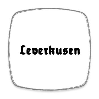 Leverkusen - Viereckiger Kühlschrankmagnet - Weiß - Vorne