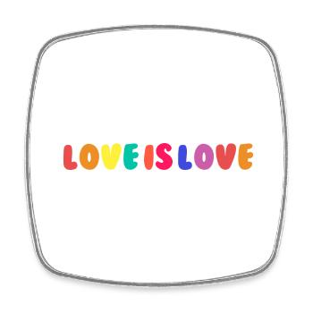 Love is Love - Viereckiger Kühlschrankmagnet - Weiß - Vorne