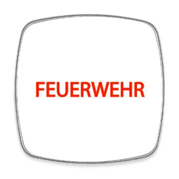Feuerwehr Design - Viereckiger Kühlschrankmagnet - Weiß - Vorne