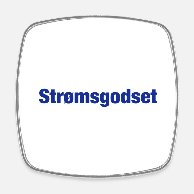 Strømsgodset / Das Anwesen - Viereckiger Kühlschrankmagnet - Weiß