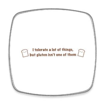 gluten-free - Square fridge magnet - white - Front