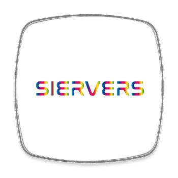 siervers 2 - Viereckiger Kühlschrankmagnet - Weiß - Vorne