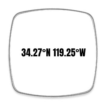 Ventura, California, United States Coordinates - Square fridge magnet - white - Front