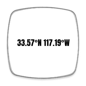 Murrieta, California, United States Coordinates - Square fridge magnet - white - Front