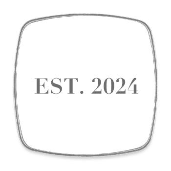 EST. 2024 - Square fridge magnet - white - Front