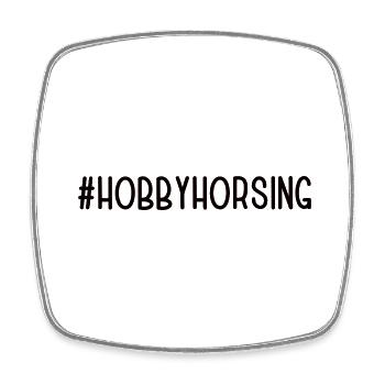#Hobbyhorsing Zubehör Steckenpferde Hobby Horse - Viereckiger Kühlschrankmagnet - Weiß - Vorne