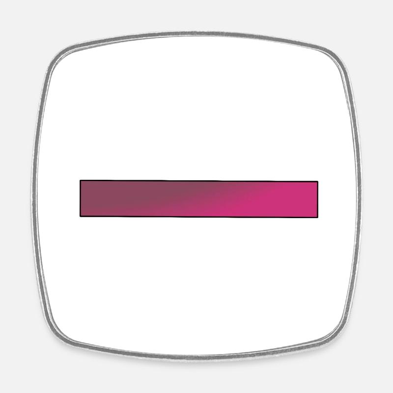 Gradient Pink Bars - Square fridge magnet - white