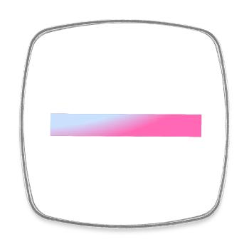 Balken Blau & Pinker Farbverlauf - Viereckiger Kühlschrankmagnet - Weiß - Vorne