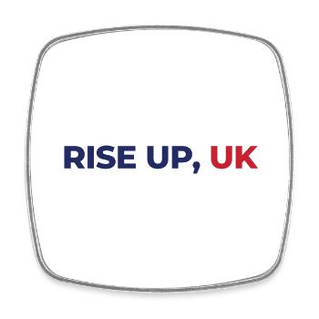 Rise Up, UK - Square fridge magnet - white - Front