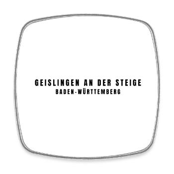 Geislingen an der Steige Baden-Württemberg - Viereckiger Kühlschrankmagnet - Weiß - Vorne