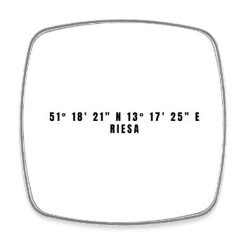 Riesa Saxony Coordinates - Square fridge magnet - white - Front