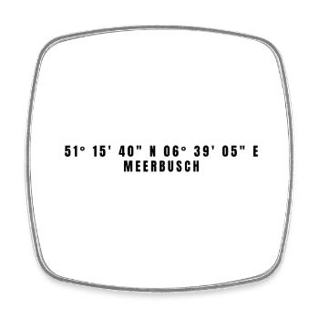 Meerbusch North Rhine-Westphalia Coordinates - Square fridge magnet - white - Front