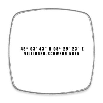 Coordination de Villingen-Schwenningen Baden-Württemberg - Magnet carré - blanc - Devant