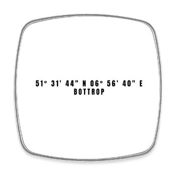 Bottrop North Rhine-Westphalia Coordinates - Square fridge magnet - white - Front