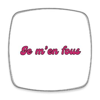 I Don't Care - Quote Gift Idea - Square fridge magnet - white - Front