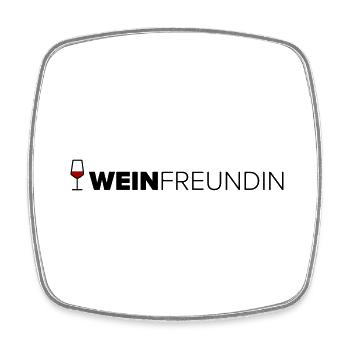 Weinfreundin - Viereckiger Kühlschrankmagnet - Weiß - Vorne