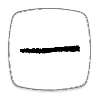 line - Viereckiger Kühlschrankmagnet - Weiß - Vorne