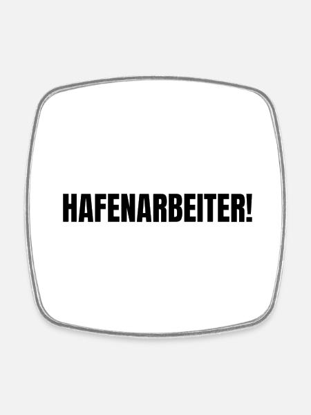 Hafenarbeiter - Viereckiger Kühlschrankmagnet - Weiß