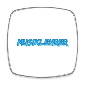Music teacher as a job - Square fridge magnet - white - Front