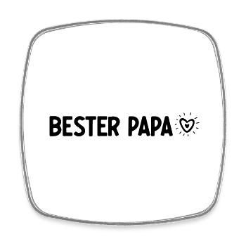 Dad Daddy Father Daughter Son Father's Day Men's Shirt - Square fridge magnet - white - Front