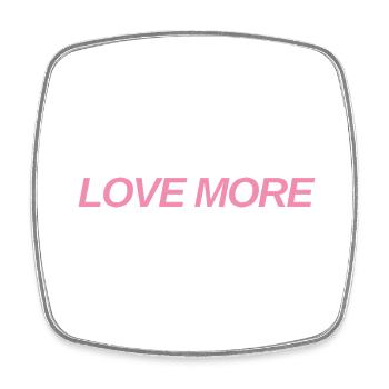 Byellas Love more cap - Square fridge magnet - white - Front