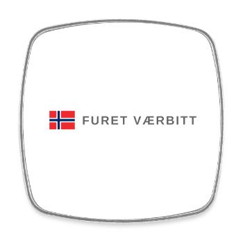 Norwegen Furet Weatherbitten - Viereckiger Kühlschrankmagnet - Weiß - Vorne