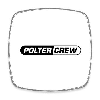 Polter Crew Polterabend - Viereckiger Kühlschrankmagnet - Weiß - Vorne