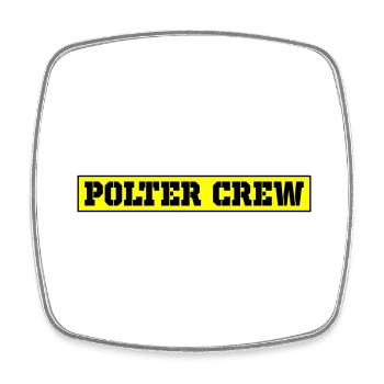 Polter Crew Polterabend - Viereckiger Kühlschrankmagnet - Weiß - Vorne
