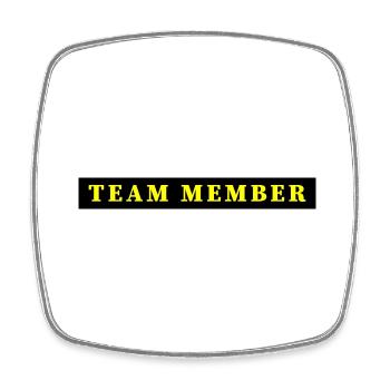 Team Member - Square fridge magnet - white - Front