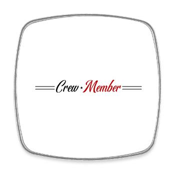 Crew Member - Square fridge magnet - white - Front