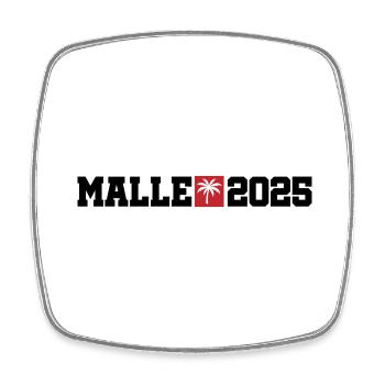 Malle 2025 - Magnet carré - blanc - Devant
