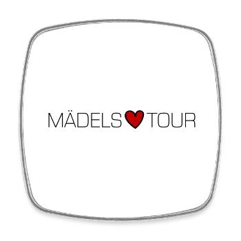 Mädels Tour Herz - Viereckiger Kühlschrankmagnet - Weiß - Vorne