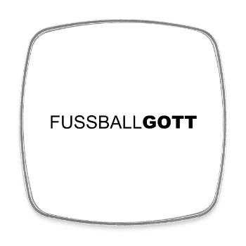 Fussball - Fussball Gott - Viereckiger Kühlschrankmagnet - Weiß - Vorne