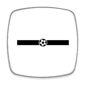 Soccer Ball Line - Square fridge magnet - white - Front
