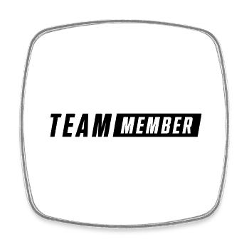 Team Member - Square fridge magnet - white - Front