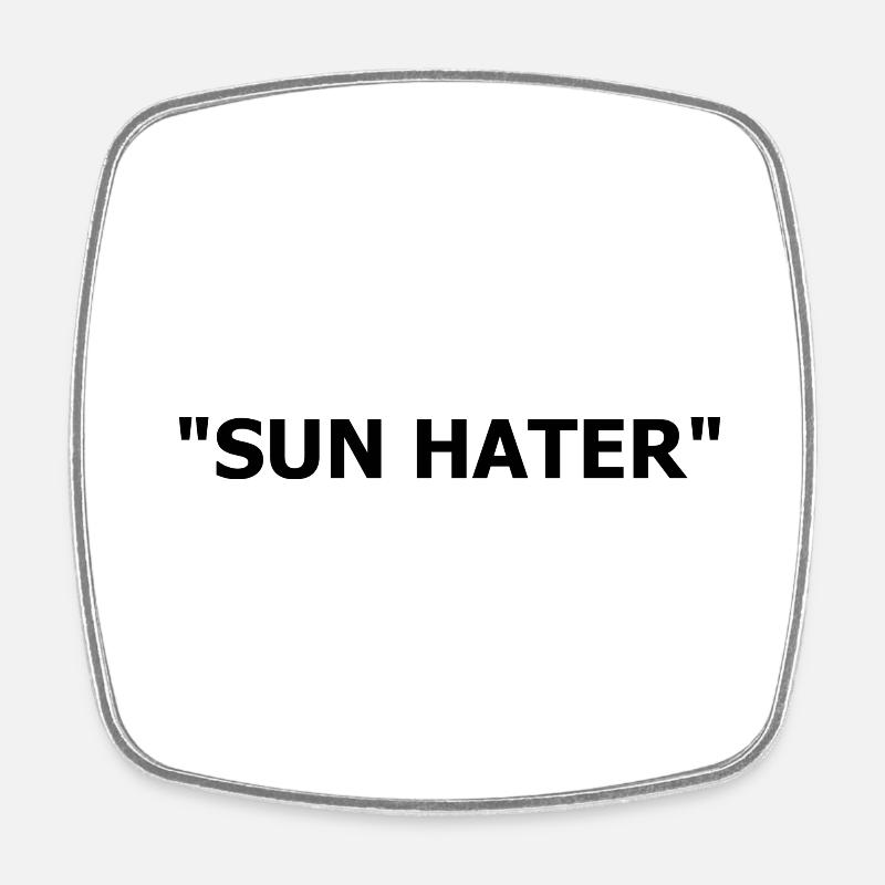 Sun Hater CLASSIC - Square fridge magnet - white