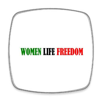 Women life freedom - Viereckiger Kühlschrankmagnet - Weiß - Vorne
