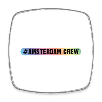 Amsterdam Crew - Square fridge magnet - white - Front
