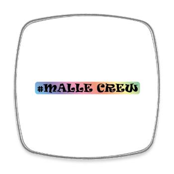Malle Crew - Square fridge magnet - white - Front